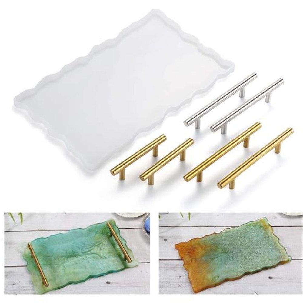 Resin Mold, Fixm Molds for Resin Casting Silicone Mold Tray with 1pcs Geode Tray